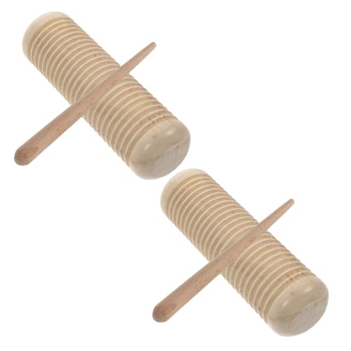 Gatuida 2 Sätze Holz Guiro Schlaginstrument Pädagogisches Musikspielzeug für Robustes Percussion Instrument Klarer Sicher Poliert Fördert Musikalische Entwicklung und Motorische von Gatuida