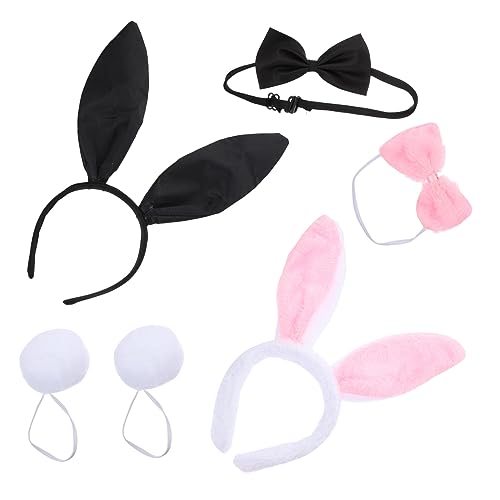 Gatuida Hasenohren Haarreif Satz mit Kostüm Requisite für Erwachsene für Ostern Halloween Partys Cosplay von Gatuida
