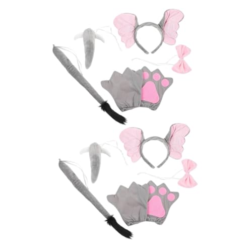 Gatuida 2 Sätze Kostüm Set für Teiliges Plüsch Set mit Elefantenohren Haarreif Schleife und Grauen Handschuhen Weiches Tier Accessoire für Fasching Halloween Karneval und Party Gatuida 2 Sätze Kostüm Set für Teiliges Plüsch Set mit Elefantenohren Haarreif Schleife und Grauen Handschuhen Weiches Tier Accessoire für Fasching Halloween Karneval und Party von Gatuida