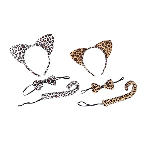 Gatuida 2 Sätze Kostümset Katze mit Katzenohren Stirnband und Strapazierfähiges Cosplay Zubehör für Fasching Halloween Karneval Party Geeignet für Junge Mädchen von Gatuida