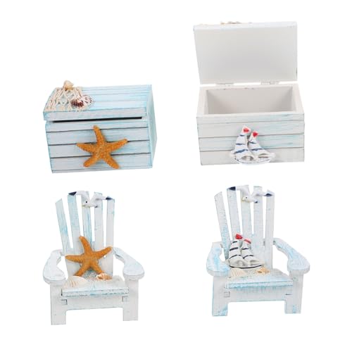 Gatuida 2 Sätze Mediterrane Miniatur Strandkorb Deko Holzstuhl mit Box Mini Landschaft Ornament für Puppenhaus Garten Tischdeko Gatuida 2 Sätze Mediterrane Miniatur Strandkorb Deko Holzstuhl mit Box Mini Landschaft Ornament für Puppenhaus Garten Tischdeko von Gatuida