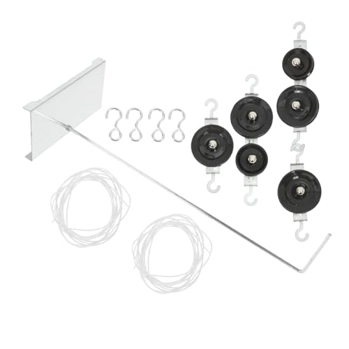 Gatuida 2 Sätze Metall Pulley Kit für Physikunterricht mit und Beweglicher Metallhalterung Vielseitig für Einzel und Doppelrollen für Mittelstufen Science Experimente von Gatuida