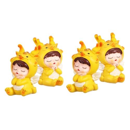 Gatuida 2 Sätze Neujahrs-sternzeichen-drachenbaby-desktop-dekoration Tierkreiszeichen Drache Dekorationen Chinesisch Neujahr Büro Dekoration Puppe Tischdekoration Mini-drache 2 Stück * 2 von Gatuida