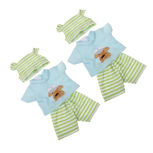 Gatuida 2 Satz Babypuppen Kleidung Puppenoutfits aus Baumwolle mit Mütze Gestreift Leicht Tragbar für Rollenspiele Spielhaus Zubehör Gatuida 2 Satz Babypuppen Kleidung Puppenoutfits aus Baumwolle mit Mütze Gestreift Leicht Tragbar für Rollenspiele Spielhaus Zubehör von Gatuida