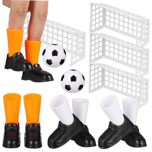 Gatuida 2 Satz Mini Finger Fußballspiel Set mit Fußballern und Mini Schuhen Tragbares Tischfußballspiel aus Interaktives Fußballbrettspiel als für Jungen von Gatuida