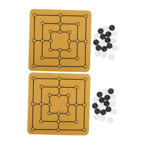 Gatuida 2 Satz Sets Nine Men's Morris Tragbares Brettspiel für Familien und Erwachsene Einfach zu Lernen für Reisen und Gemeinsame Spiele Fördert Geduld und Konzentration von Gatuida