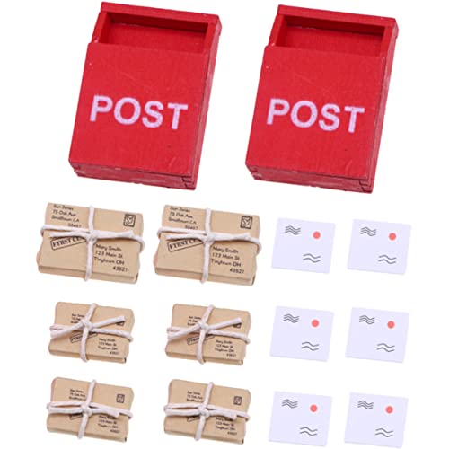 Gatuida 2 Sets Mikrobriefkasten Set Heimdekoration Spielzeugbriefkasten Mini Briefkasten Figur Miniatur Briefkasten Paketornamente Mini Puppenbriefkasten Mini Briefkasten Für von Gatuida