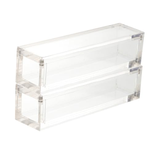 Gatuida 2 Stück Acryl Würfelbox Transparent Verschließbar für Robuste Aufbewahrung Kratzfest Klar Sichtbares Design als Geschenk für Würfelspieler von Gatuida