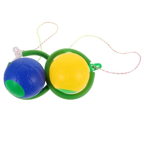 Gatuida 2 Stück Ankle Skip Balls für Erwachsene Rotierender Springring mit Outdoor Fitness Sprungspielzeug zur Koordinations und Muskeltrainingsförderung Gelb und Blau von Gatuida