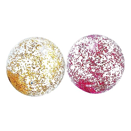 Gatuida 2 Stück Aufblasbarer Strandball für Leuchtendes Beach Ball aus Hochwertigem PVC für Sommerpartys und Wasserspaß Luftpumpe für Mädchen und Jungen Zufällige Farbe Zufällige Farbe von Gatuida