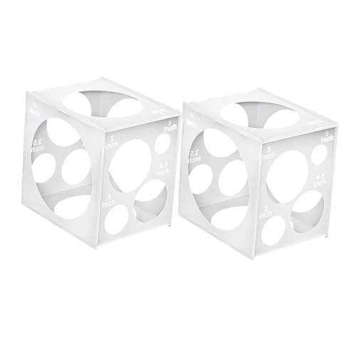 Gatuida 2 Stück Box Ballonmessbox Herzförmige Ballons Ballongrößer Ballonabrissgerät Ballonboxen Schwarz Ballontaschen Für Den Transport Ballonboxen Ballonstürmer Pvc Weiß von Gatuida