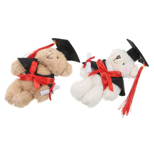 Gatuida 2 Stück Dr. Bärenpuppe Grad Tragen Party Plüsch Abschluss Ausgestopft Favorisieren Mini Absolvent Stofftier Filzstoff von Gatuida