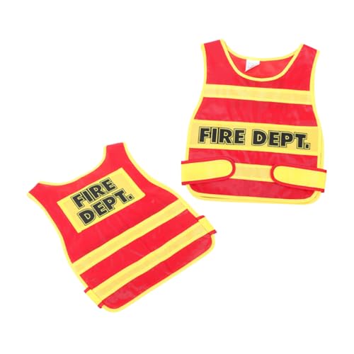 Gatuida 2 Stück Feuerwehrmann Weste Cosplay Feuerwehr Kostüm für Kleinkinder Rollenspiel Accessoires für Kreative Spiele und Partys von Gatuida