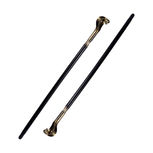 Gatuida 2 Stück Goldener Schlangenkopf Cosplay Gehstock Halloween Cosplay Requisiten Party Deko Bühnenperformance Accessoire für Kostüm und Verkleidung Gatuida 2 Stück Goldener Schlangenkopf Cosplay Gehstock Halloween Cosplay Requisiten Party Deko Bühnenperformance Accessoire für Kostüm und Verkleidung von Gatuida