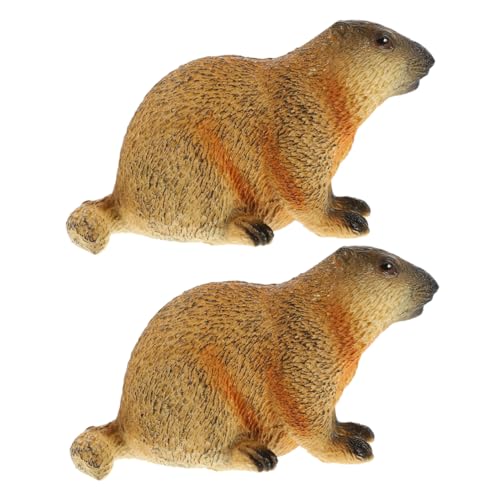 Gatuida 2 Stück Groundhog -Modell Murmeltier-Ornament Miniatur-murmeltier-Figur Murmeltier Dekoration Simulationstiere Groundhog Craft Plastik Gatuida 2 Stück Groundhog -Modell Murmeltier-Ornament Miniatur-murmeltier-Figur Murmeltier Dekoration Simulationstiere Groundhog Craft Plastik von Gatuida