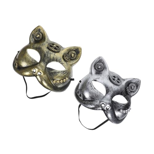 Gatuida 2 Stück Halbe Gesichtsmaske für Cosplay Halloween und Themenpartys Leicht und Tragbar für Kreative Auftritte und Kostümwechsel Gatuida 2 Stück Halbe Gesichtsmaske für Cosplay Halloween und Themenpartys Leicht und Tragbar für Kreative Auftritte und Kostümwechsel von Gatuida
