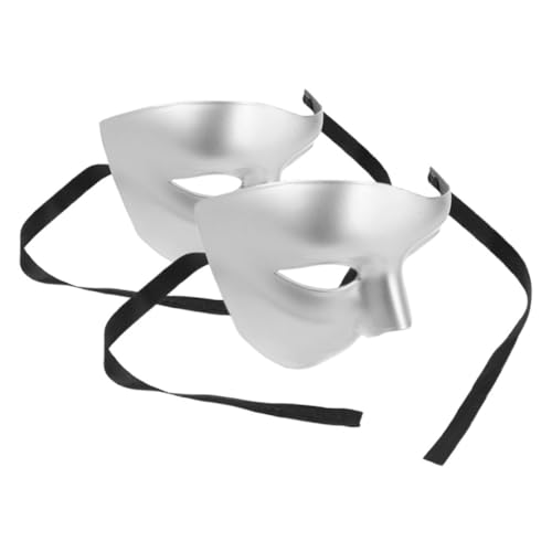 Gatuida 2 Stück Halbes Gesicht Karnevalsmaske Vintage für Halloween und Partys Auffällige Maske für Kostüme und Maskenbälle Elegant und Einfach zu Tragen von Gatuida