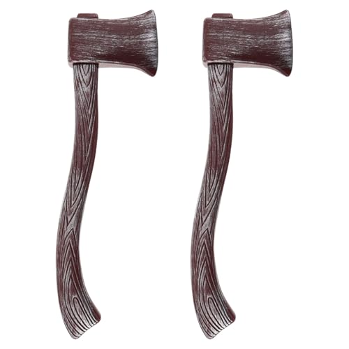 Gatuida 2 Stück Halloween Fake Axes: Plastikkostüm Axt Piratenparty Cosplay Bühnenauftritt Requisiten Realistische Äxte für Halloween-Dekorationen Gatuida 2 Stück Halloween Fake Axes: Plastikkostüm Axt Piratenparty Cosplay Bühnenauftritt Requisiten Realistische Äxte für Halloween-Dekorationen von Gatuida