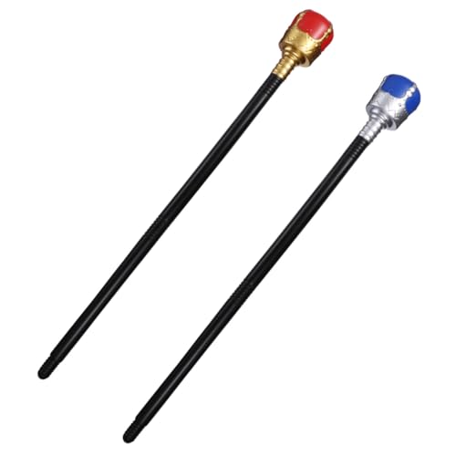 Gatuida 2 Stück Halloween Party König Teilig Cosplay Scepter mit Teiliger Bauweise Buntes Bühnenrequisit für Erwachsene Teens Geeignet für Halloween Kostümparty Theater von Gatuida