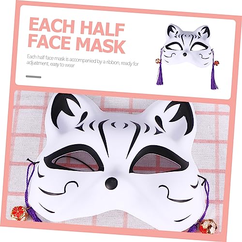 Gatuida 2 Stück Handgefertigte Katzen Halbgesicht Masken für Party Ball Cosplay Masquerade mit Band Robuste Tiermasken für Maskenball Halloween und Kostümparty Gatuida 2 Stück Handgefertigte Katzen Halbgesicht Masken für Party Ball Cosplay Masquerade mit Band Robuste Tiermasken für Maskenball Halloween und Kostümparty von Gatuida