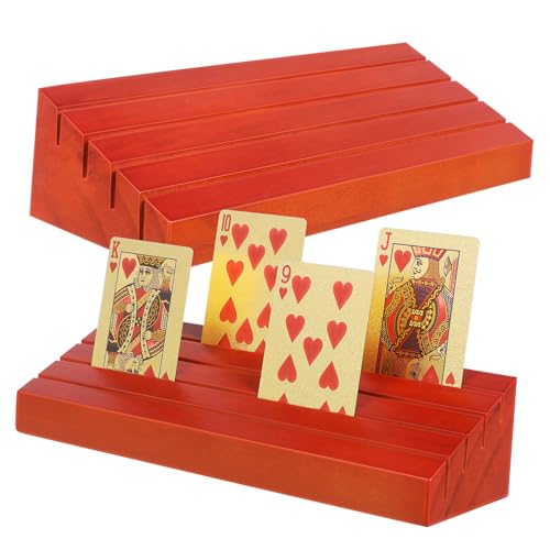 Gatuida 2 Stück Holz Spielkartenhalter Teilig Mittlere Braun Stabiler Kartenspielständer für Altersgruppen Praktische Kartenhalterung für Skat Kartenspiele Gatuida 2 Stück Holz Spielkartenhalter Teilig Mittlere Braun Stabiler Kartenspielständer für Altersgruppen Praktische Kartenhalterung für Skat Kartenspiele von Gatuida
