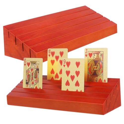 Gatuida 2 Stück Holzständer für Spielkarten Mittlere Stabiles Pinienholz Kartenhalter Tischständer für Kartenspiele Canasta Bridge Skat Senioren Geeignet Gatuida 2 Stück Holzständer für Spielkarten Mittlere Stabiles Pinienholz Kartenhalter Tischständer für Kartenspiele Canasta Bridge Skat Senioren Geeignet von Gatuida