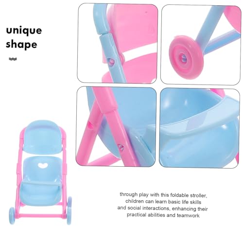 Gatuida 2 Stück Kinderwagen Puppenwagen Faltbar Leicht Robust für Kleinkinder Jungen Mädchen Sicher Interaktiv Fördert Soziale Entwicklung und Spielerisches Lernen von Gatuida