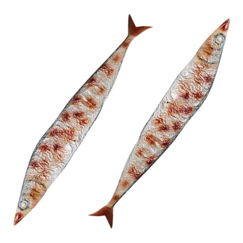 Gatuida 2 Stück Künstliche Grill Fisch Dekoration Realistische Nachbildung für Spielküche Fotorequisiten und Heimdeko für Erwachsene Gatuida 2 Stück Künstliche Grill Fisch Dekoration Realistische Nachbildung für Spielküche Fotorequisiten und Heimdeko für Erwachsene von Gatuida