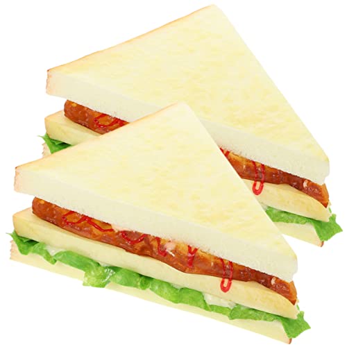 Gatuida 2 Stück Künstliches Sandwich Modell Simulierte Lebensmittel Requisiten für Fotografie und Dekoration Hochwertiges PU Material für Küche und Lehrzwecke Gatuida 2 Stück Künstliches Sandwich Modell Simulierte Lebensmittel Requisiten für Fotografie und Dekoration Hochwertiges PU Material für Küche und Lehrzwecke von Gatuida