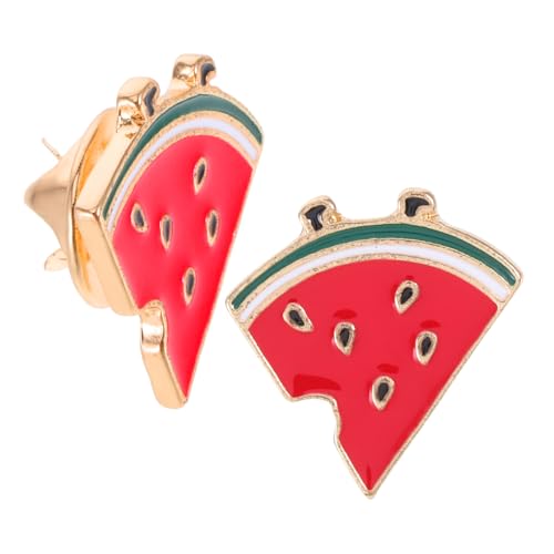 Gatuida 2 Stück Legierungs Wassermelonen Brosche Wassermelonen Anstecknadeln Sommer Emaille Anstecknadeln Süße Wassermelonen Emaille Lustige Obst Broschen Anstecknadeln Süße von Gatuida