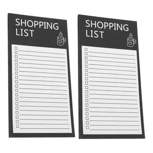Gatuida 2 Stück Magnetischer Notizblock Kühlschrank mit Englischem Text Stilvolles Wiederverwendbares Einkaufslisten Notizpad Modernes Design Praktische to Do Memos für Haushalt und von Gatuida