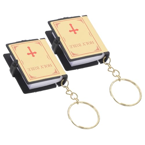 Gatuida 2 Stück Mini Bibel Schlüsselanhänger Kleiner Religiöser Buchanhänger Dekorativer Schlüsselring für Taschen Rucksäcke Geschenkidee zum Festival Gatuida 2 Stück Mini Bibel Schlüsselanhänger Kleiner Religiöser Buchanhänger Dekorativer Schlüsselring für Taschen Rucksäcke Geschenkidee zum Festival von Gatuida