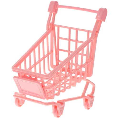 Gatuida 2 Stück Mini Einkaufswagen Set aus PVC Teiliges Puppen Aufbewahrungsregal für Rollenspiele und Kreatives Fördert Motorische Fähigkeiten und Kreative Entwicklung Zufällige Farbe von Gatuida