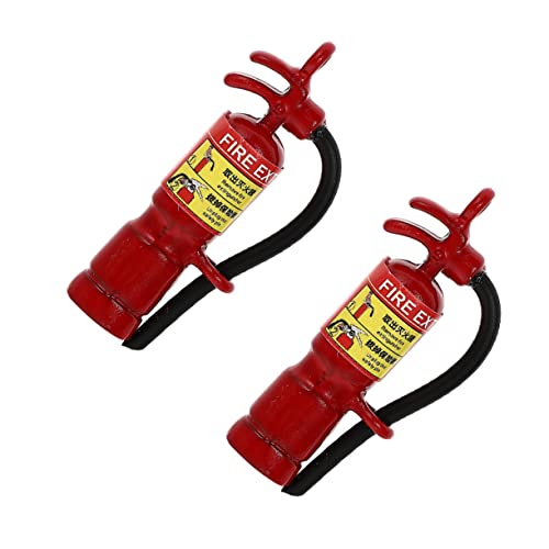 Gatuida 2 Stück Mini Feuerlöscher Modell Miniatur Puppenhaus Feuer Puppenhaus Feuerlöscher Feuerlöscher Dekorationen DIY Mini Werkzeuge Puppenhaus Ornamente Legierung von Gatuida