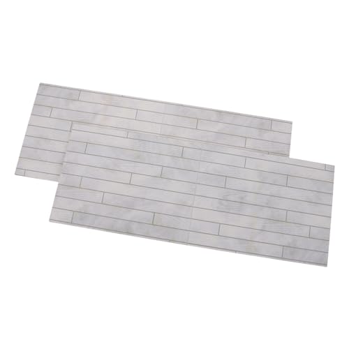 Gatuida 2 Stück Mini Holzfußboden für Puppenhaus Robuste Miniatur-holzfußbodenplatten zum DIY Basteln Realistische Mini Bodenbeläge für Kreative Puppenhausgestaltung und Langlebige von Gatuida