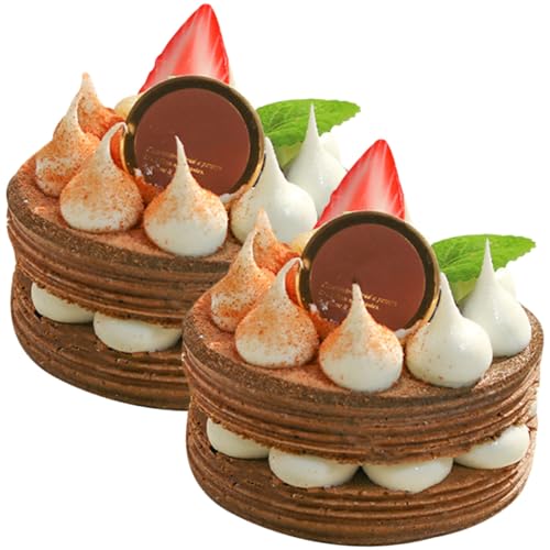 Gatuida 2 Stück Mini Kuchenornament Realistische Künstliche Dessertdekoration Leichtes Fotorequisit für Hochzeit Party Tischdeko Detailgetreues Mini Kuchenmodell Festliche Atmosphäre von Gatuida