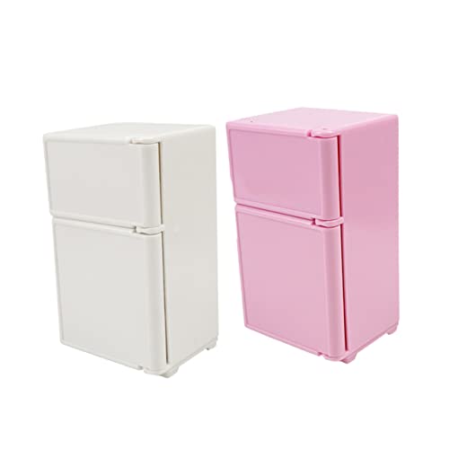 Gatuida 2 Stück Mini Möbelmodell Rosa Mini Kühlschrank Kühlschränke Kühlschrank Für Puppenhaus Mini Lebensmittelkühlschrank Mini Kühlschrank Für Puppenhaus Mini von Gatuida