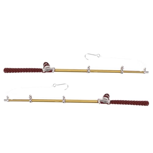 Gatuida 2 Stück Miniatur Angelrute Teiliges Micro Landschaftsmodell Puppenhaus Deko Fotorequisite Spielangel Zubehör für Schlafzimmer Zubehör von Gatuida