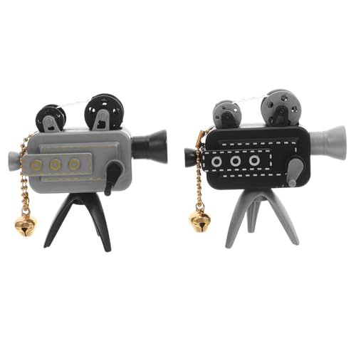 Gatuida 2 Stück Miniatur Filmprojektor Modell Retro Stil Tragbarer Kleiner Projektor Vintage Kunststoff Desktop Dekoration Vielseitiges Puppenhaus Zubehör für Büro und Zuhause von Gatuida