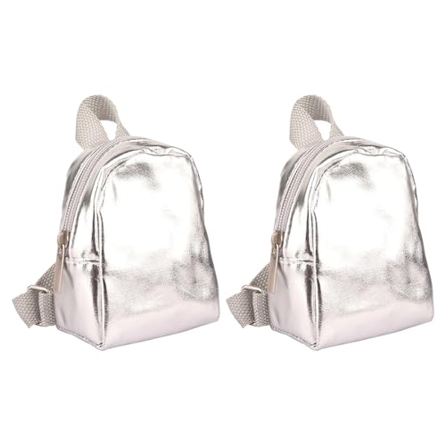 Gatuida 2 Stück Miniatur-Schultaschen mit Reißverschluss für Puppen, Rollenspiel-Zubehör, kleine Rucksäcke, Miniatur-Taschen zum Spielen und für die DIY-Dekoration Gatuida 2 Stück Miniatur-Schultaschen mit Reißverschluss für Puppen, Rollenspiel-Zubehör, kleine Rucksäcke, Miniatur-Taschen zum Spielen und für die DIY-Dekoration von Gatuida