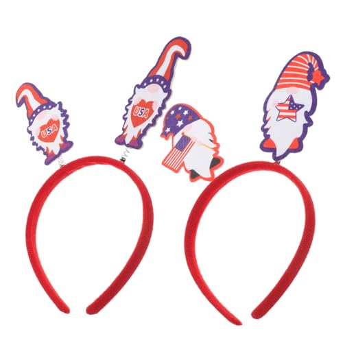 Gatuida 2 Stück Patriotisches Of July Haarbänder mit Bopper Design Rotes Stirnband mit Flagge und Sternen für Frauen Independence Day Partyaccessoires Langlebig und Auffällig von Gatuida