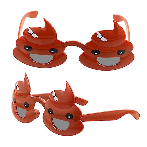 Gatuida 2 Stück Poop-Brille Kostüm Party Streich Gläser fotozubehör fotografie zubehör genurtstagsdekoration witzige brillen gebutagsdeko lustige Brille Foto -Requisiten Abs Brown von Gatuida