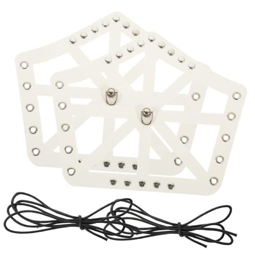 Gatuida 2 Stück Punk Style Armguards Weiß Bindeband Armschützer Cosplay Armbänder Lederoptik Spiel Zubehör für Gothic Fans von Gatuida