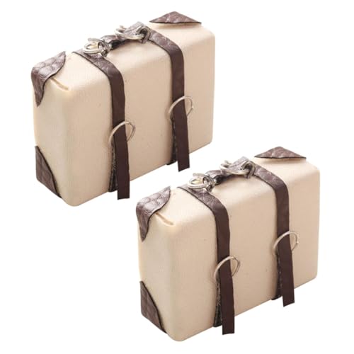 Gatuida 2 Stück Puppenhaus Miniatur Leere Tasse Wassertasse Mini Modell Zubehör Miniaturen Puppentrolley Mini Zubehör Miniatur Reisekoffer Puppenhaus Holz Pu von Gatuida