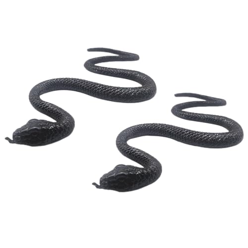 Gatuida 2 Stück Realistische Schwarze Gummischlangen Teiliges Elastische Halloween Party Requisiten Lebensnahe Flexible Schlangenmodelle für Lehrzwecke und Dekoration Gatuida 2 Stück Realistische Schwarze Gummischlangen Teiliges Elastische Halloween Party Requisiten Lebensnahe Flexible Schlangenmodelle für Lehrzwecke und Dekoration von Gatuida