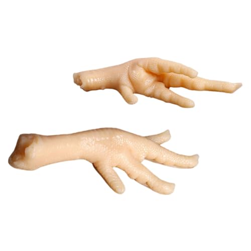 Gatuida 2 Stück Realistische Teiliges PVC Hühnerfüße Deko Modell Robustes Künstliches Küchenornament Langlebig und Farbbeständig Vielseitig für Heim und Restaurantdekoration Geeignet von Gatuida
