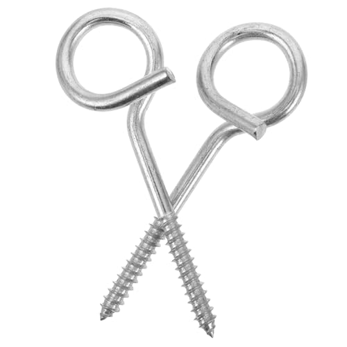 Gatuida 2 Stück Schwerlast Edelstahl Ösenschrauben Haken für Holzträger Robuste Deckenhaken zum Befestigen von Hängesesseln Hängematten und Weihnachtsbeleuchtung Einfache Montage von Gatuida