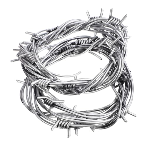 Gatuida 2 Stück Simulationsdrahtkette Halloween-Ketten Gefälschte Stacheldrähte Halloween-Dekoration Aus Draht Fake Verrostet Nachahmung Streich Klein Stacheldraht Bob PVC Silver von Gatuida
