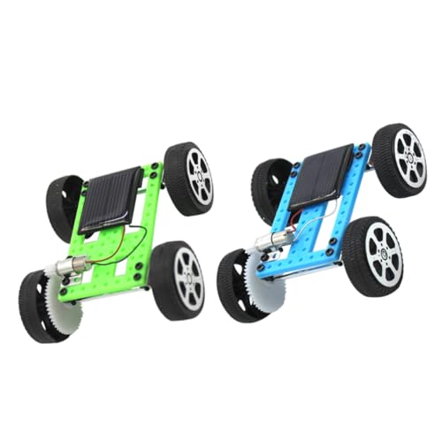 Gatuida Solarbetriebener Selbstgemacht Wissenschaftsbaukasten für Kinder – 2 Stück Solarauto Modellbauset für Jungen und Mädchen Lernspielzeug für Experimente und Kreative Projekte von Gatuida