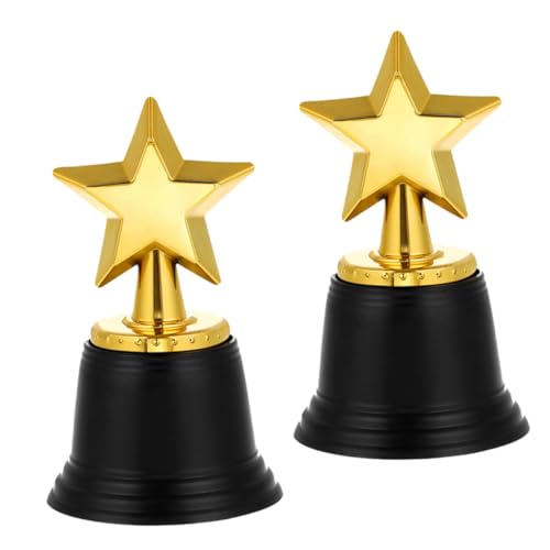 Gatuida 2 Stück Sporttrophäe Teilnahme-Trophäen Plastik Trophäe Sportturnier Preise pokale für Jubeltrophäe Feier-Trophäen-Requisite kleine Trophäen Sterntrophäe aus Kunststoff von Gatuida